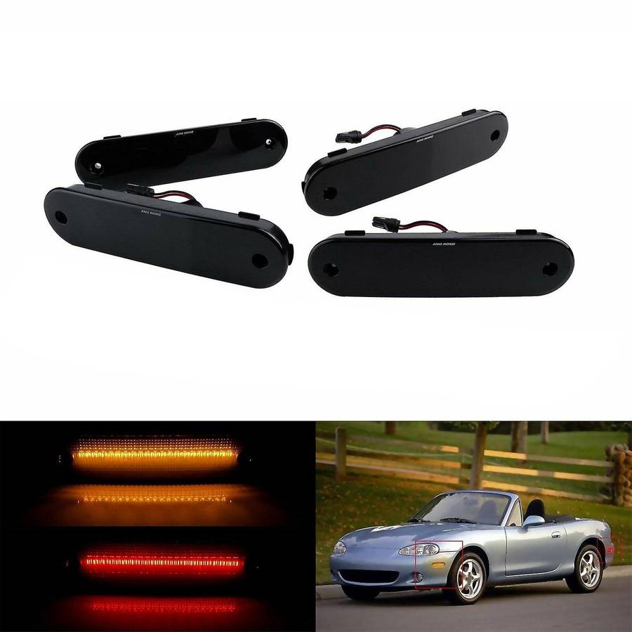 Car Led Front Rear Side Marker Light Lamp Smoked Lens for Mazda Miata