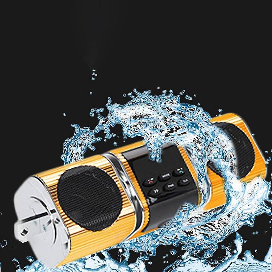 Bluetooth Motorcycle Stereo Speakers Usb Aux Sd Fm Radio Mp3 Player
