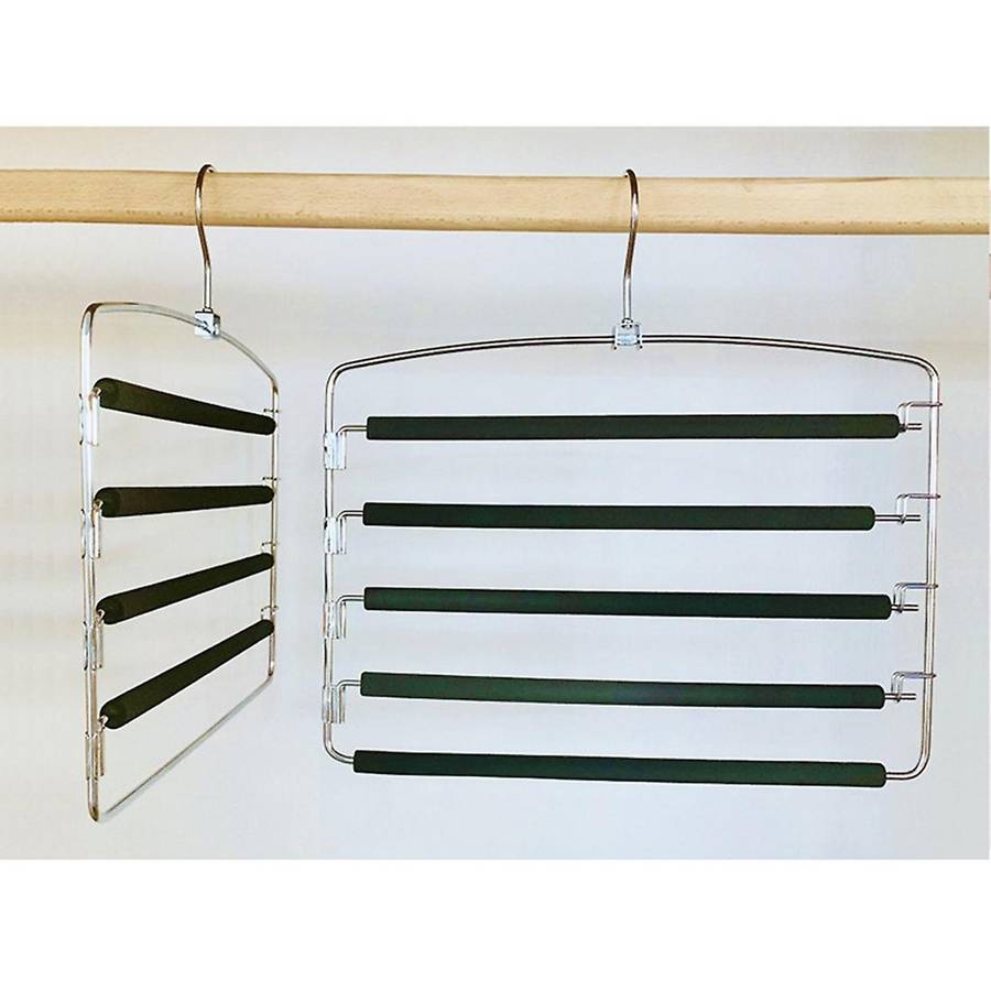 Pants Hangers 3 Pieces, Swing Arm Trousers Hanger, Space Saving