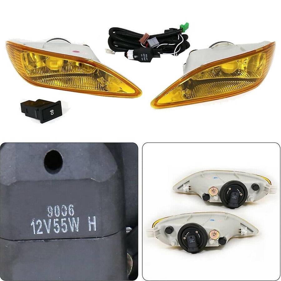 For Toyota Camry 2002-2004 Corolla 2005-2008 Amber Lens Front Fog
