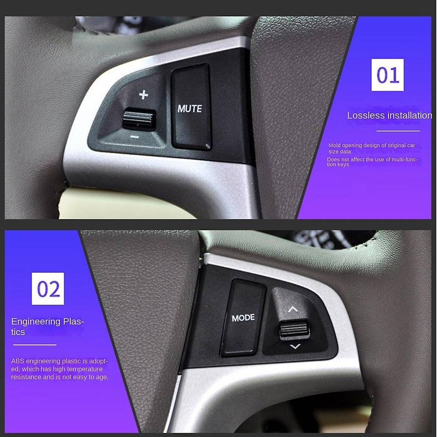 For Hyundai Verna Solaris Steering Wheel Button Switch Blue Backlight