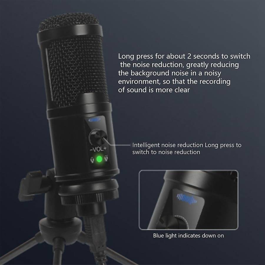 Professional Condenser Usb Computer Microphone Kit with Arm Stand A