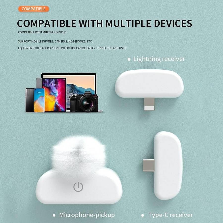 Wireless Lavalier Microphone for Iphone, Plug-play Wireless Mic-a