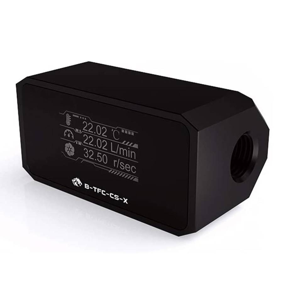 Bykski Oled Digital Water Flow Meter Double G1/4 Inch Flow Sensor