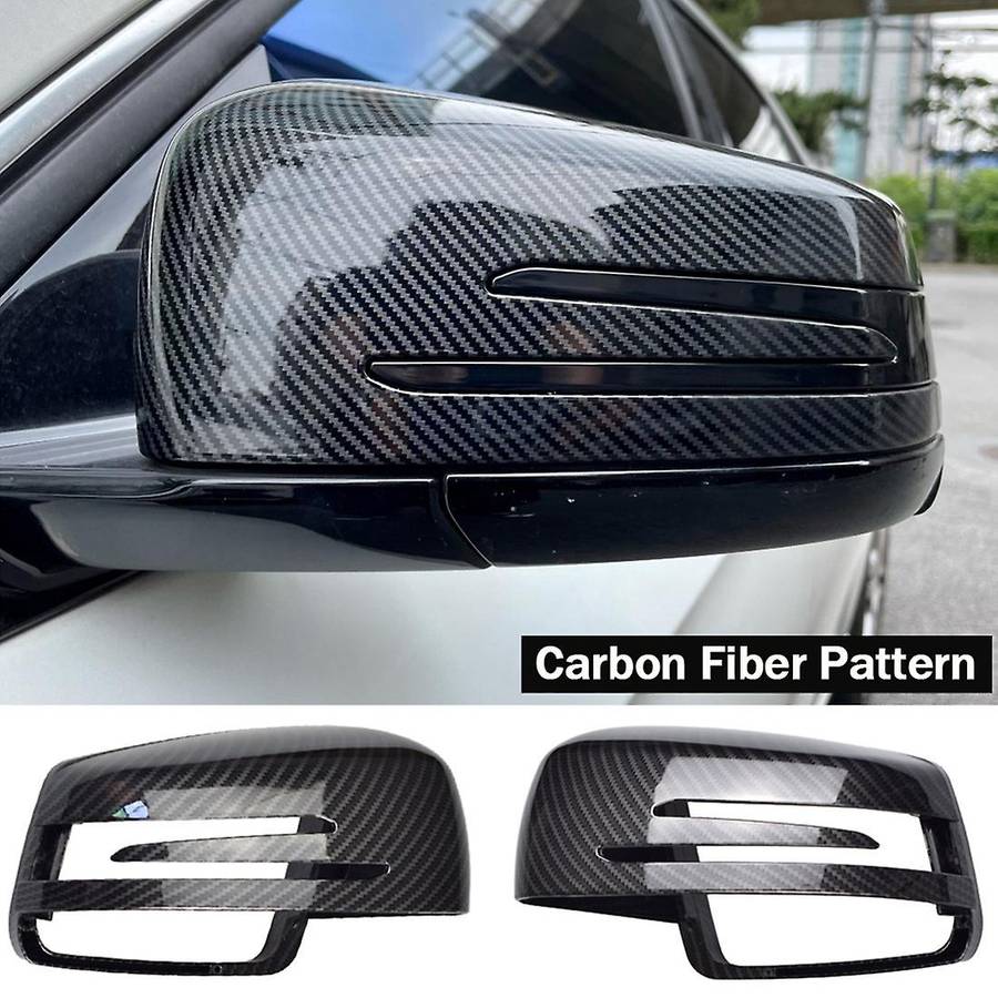 Bright Black Rear Mirror Shell Cover Caps for Mercedes Benz W176 D