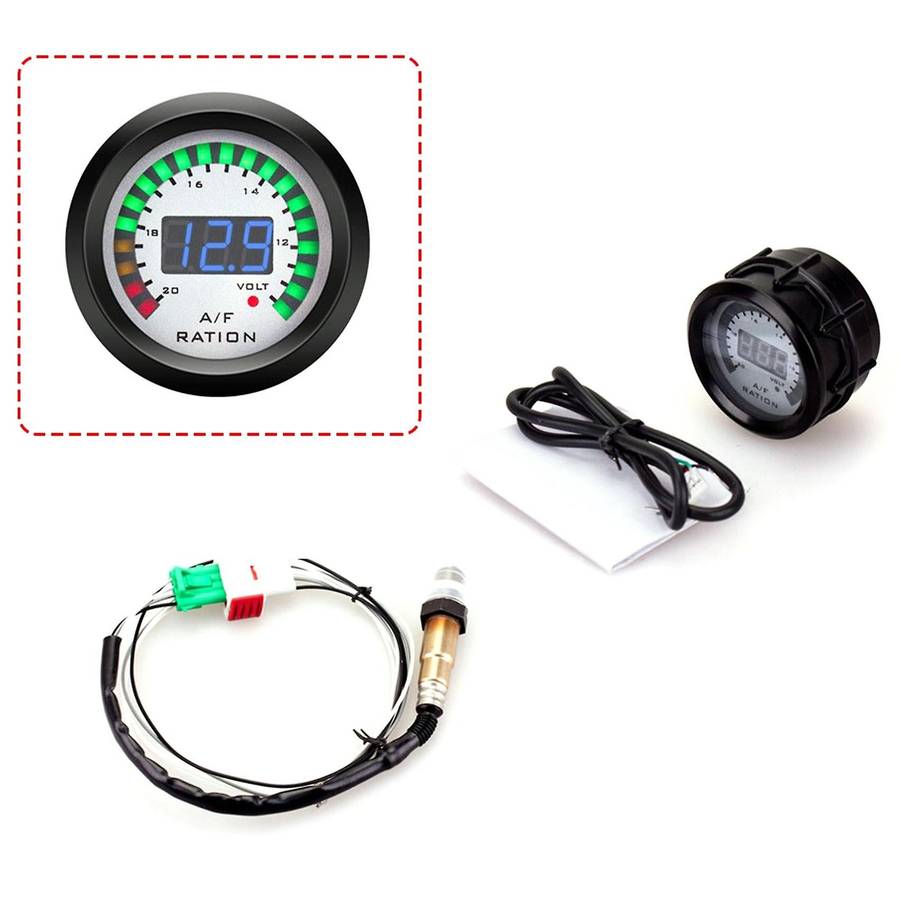 2 In 1 Air Fuel Ratio Gauge Voltmeter 12v 52mm Digital Afr Volt Meter
