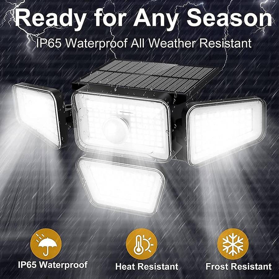 Solar Lights Outdoor, 270 Led 3000lm Motion Sensor Light(2 Pack)