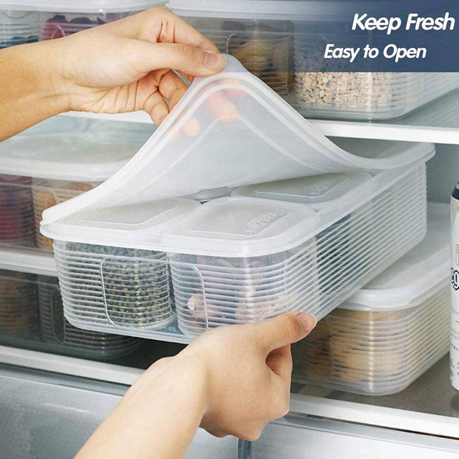 2x Food Storage Set with Lids - for Pantry Organization and Storage