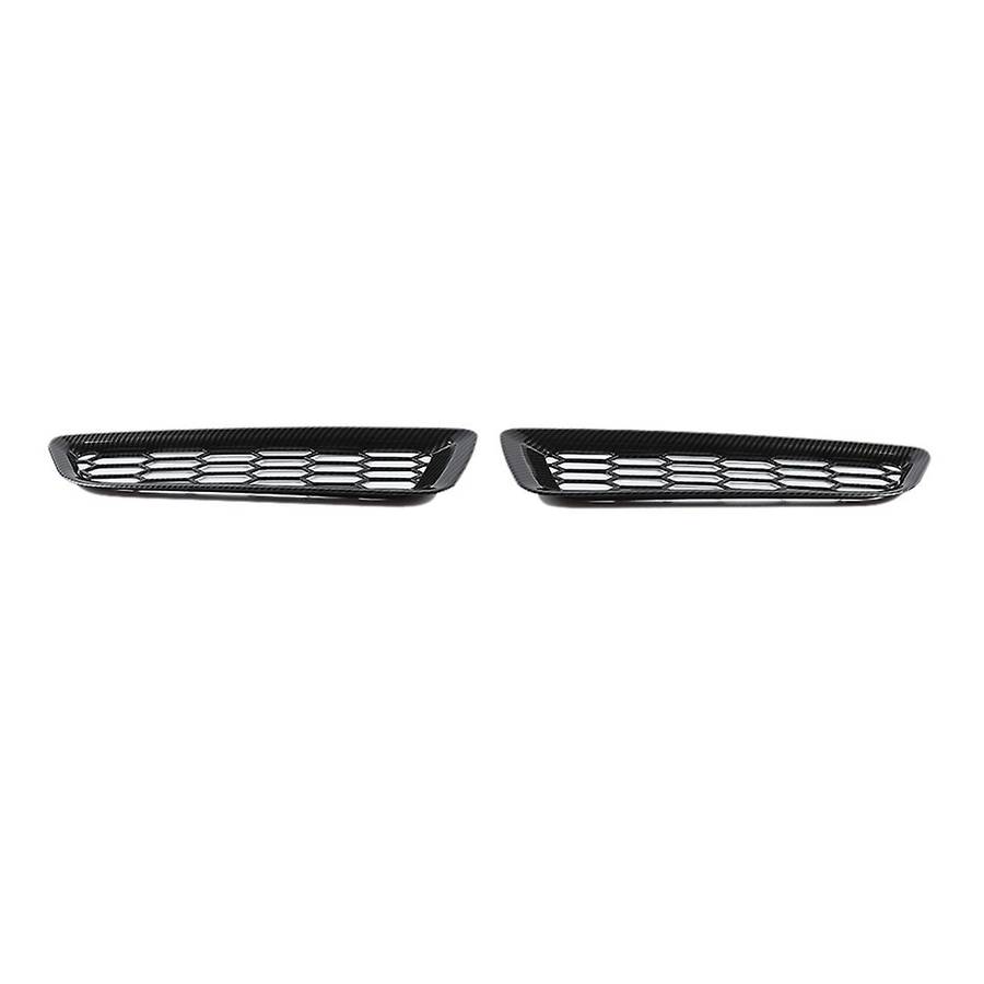 Front Bumper Decoration Cover Trim Sticker, Abs Carbon Fiber