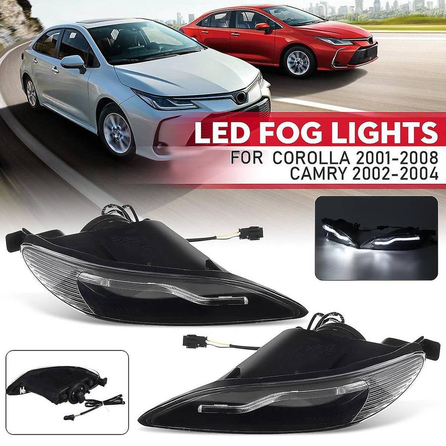1 Pair Front Led Fog Light Lamps for Toyota Corolla