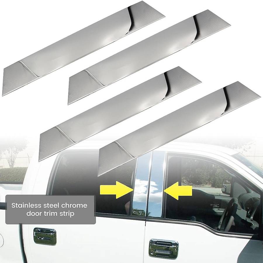 4pcs Car Window Pillar Post Cover for 2004-2014 F-150 Super/supercrew