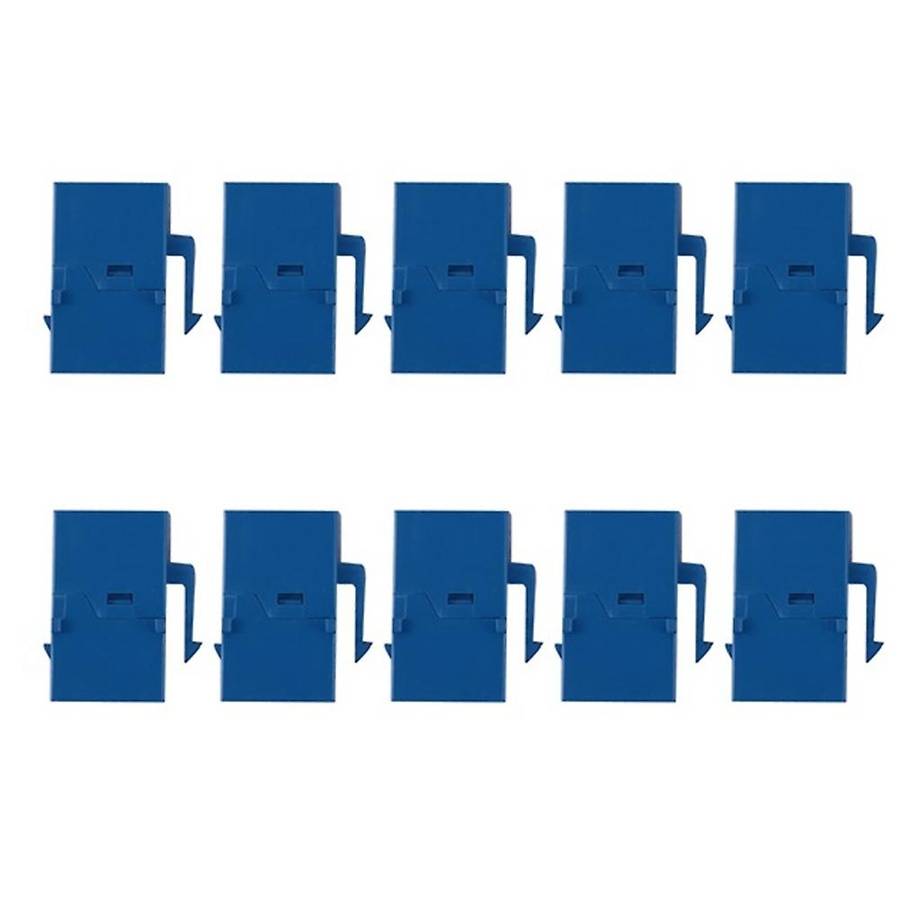 100pcs Rj45 Connector Keystone Jack Cat6 Extension Adapter,blue
