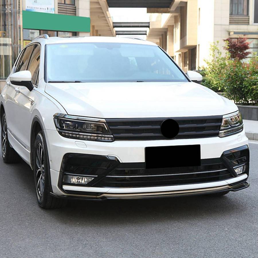 For Tiguan Mk2 Glossy Black Front Bumper Mesh Center Grille Strips