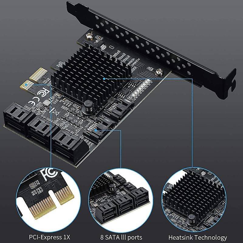 Pcie Sata Card 8 Port, Sata 3.0 Pcie Card, Upport 8 Sata 3.0 Devices