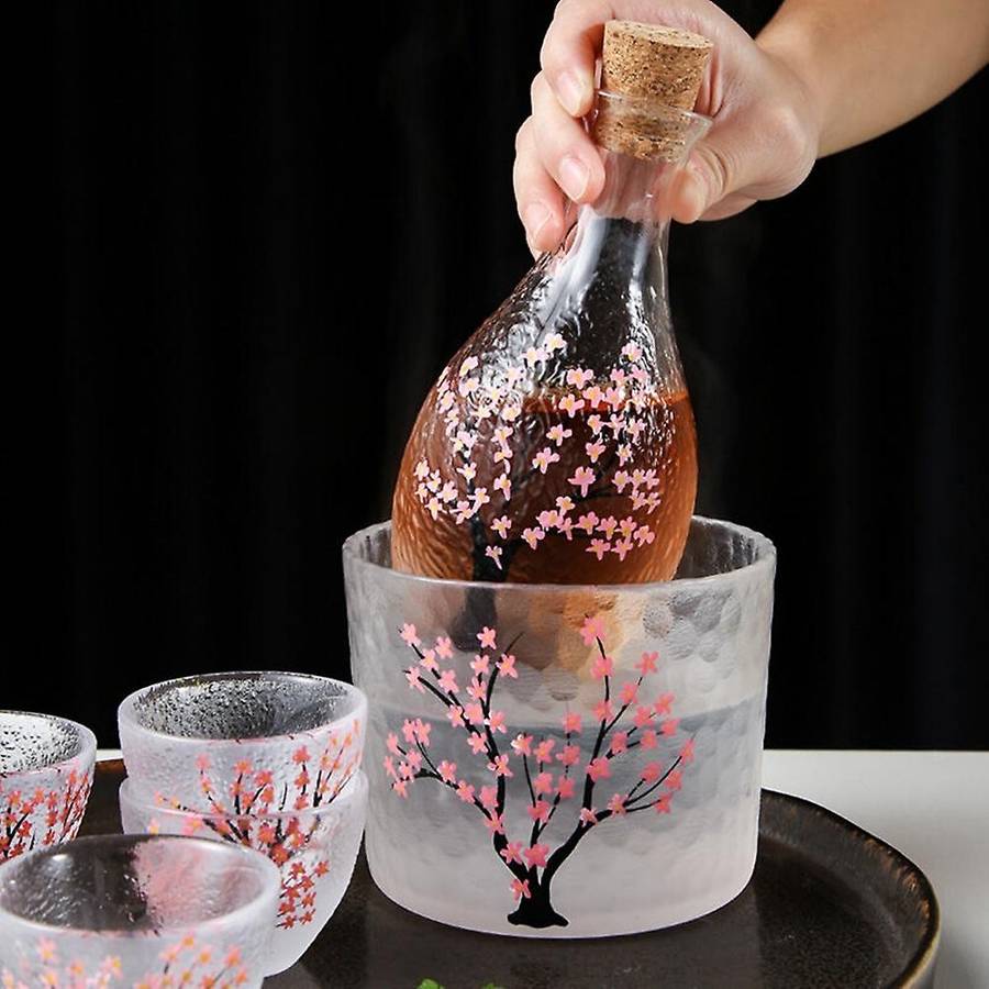 Lead-free Glass Japanese Style Clear Wine Pot for White Wine Pot