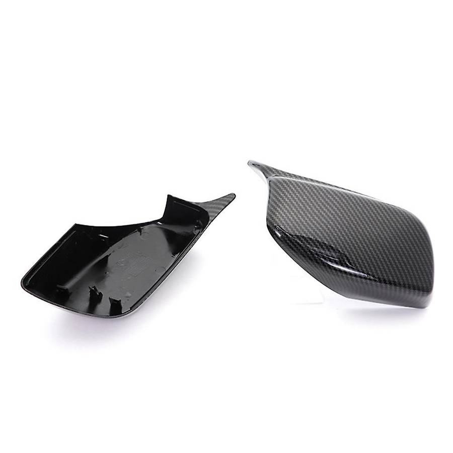 Car Carbon Fiber Rearview Side Glass Mirror Cover Trim