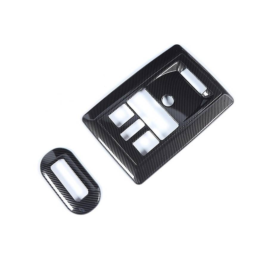 Front Rear Reading Lamp Stickers for Dodge Ram 10-15, Carbon Fiber