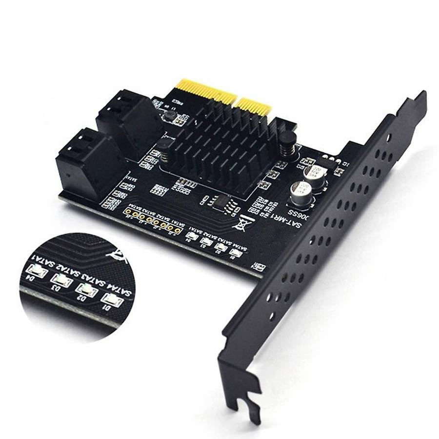 Sata Pci-e4 Ports Expansion Card Sata Controller Card Pci to Sata 3.0