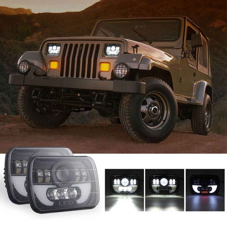 5x7 Inch Square 7 Inch Led Headlight for Suzuki Samurai Jeep Wrangler