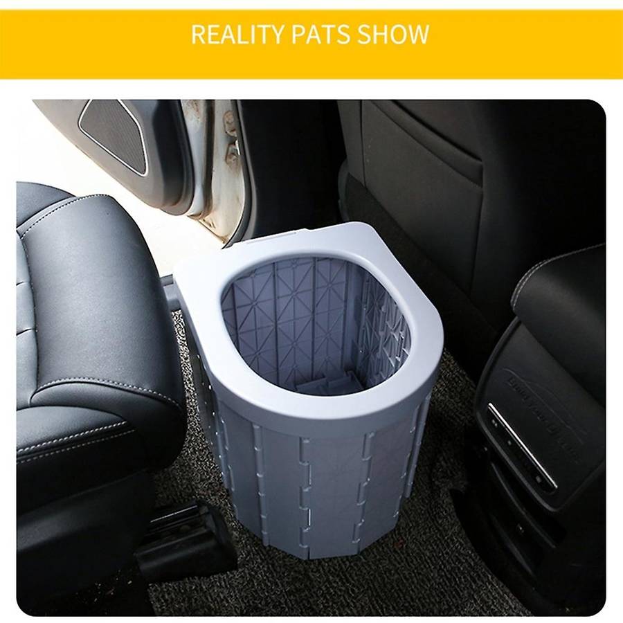 Portable Toilet Folding Commode Porta Potty Car Toilet Gray
