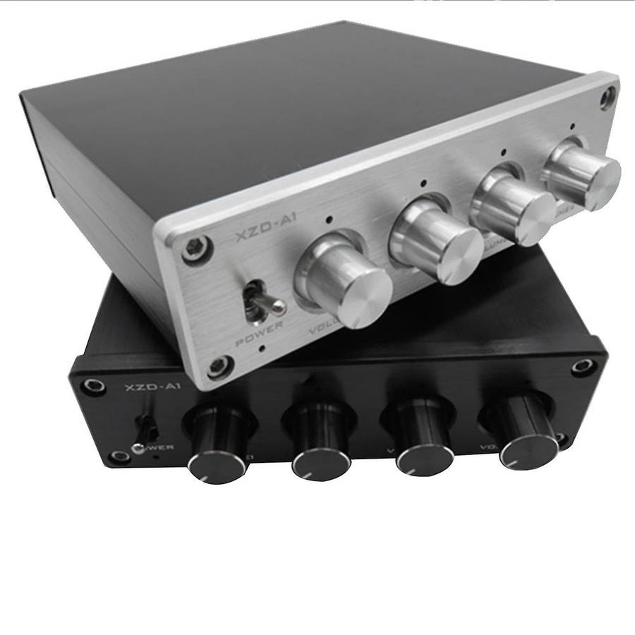 Hifi Lossless 1 Input 4 Output Rca Hub Audio Distributor (silver)