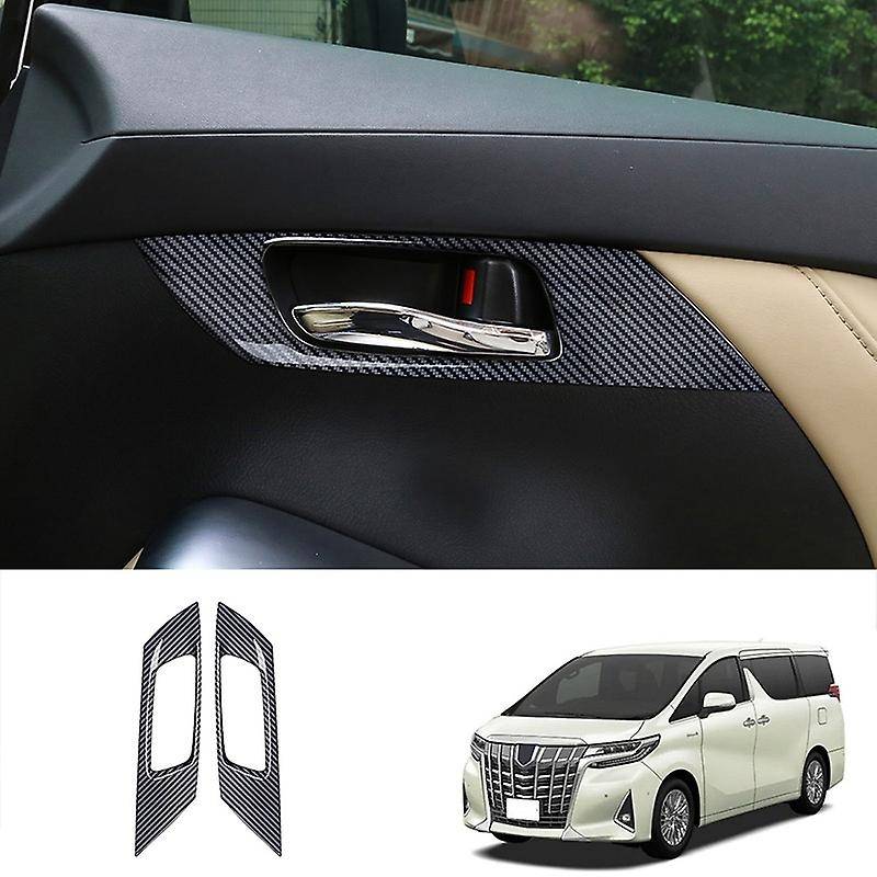 Car Inner Handle Armrest Frame Car Door Bowl Decoration Cover for Alpha 30 Series 2015-2017 Carbon F