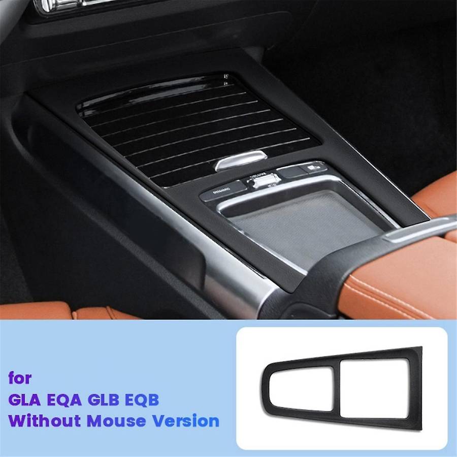Car Interior Central Control Gear Shift Trim Panel Sticker Black for GLA EQA EQB without Mouse Versi