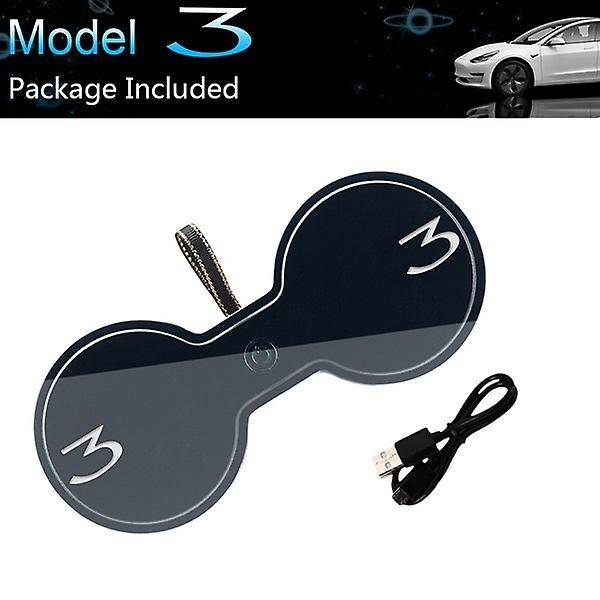 Car Led Mat Luminescent Cup Pad 7 Colorful USB Charging RGB Intelligent Interior Atmosphere Lamp for