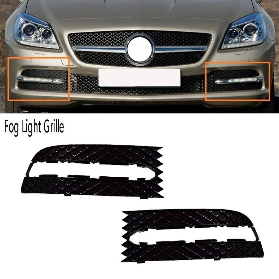 Car Left Front Bumper Fog Light Bezel Grille Driving Light Cover Grille for - Class R172 W172 2012-2