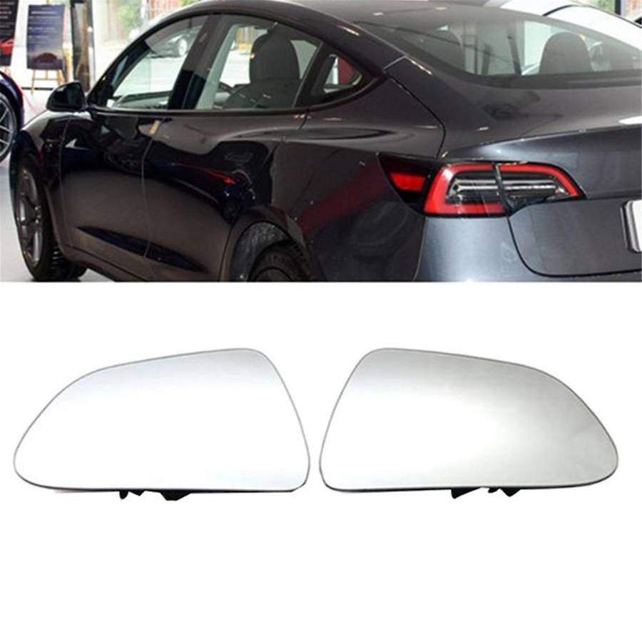 Car Left Front Heated Side Door Wing Rear View White Mirror Lens Glass for 2017-2022