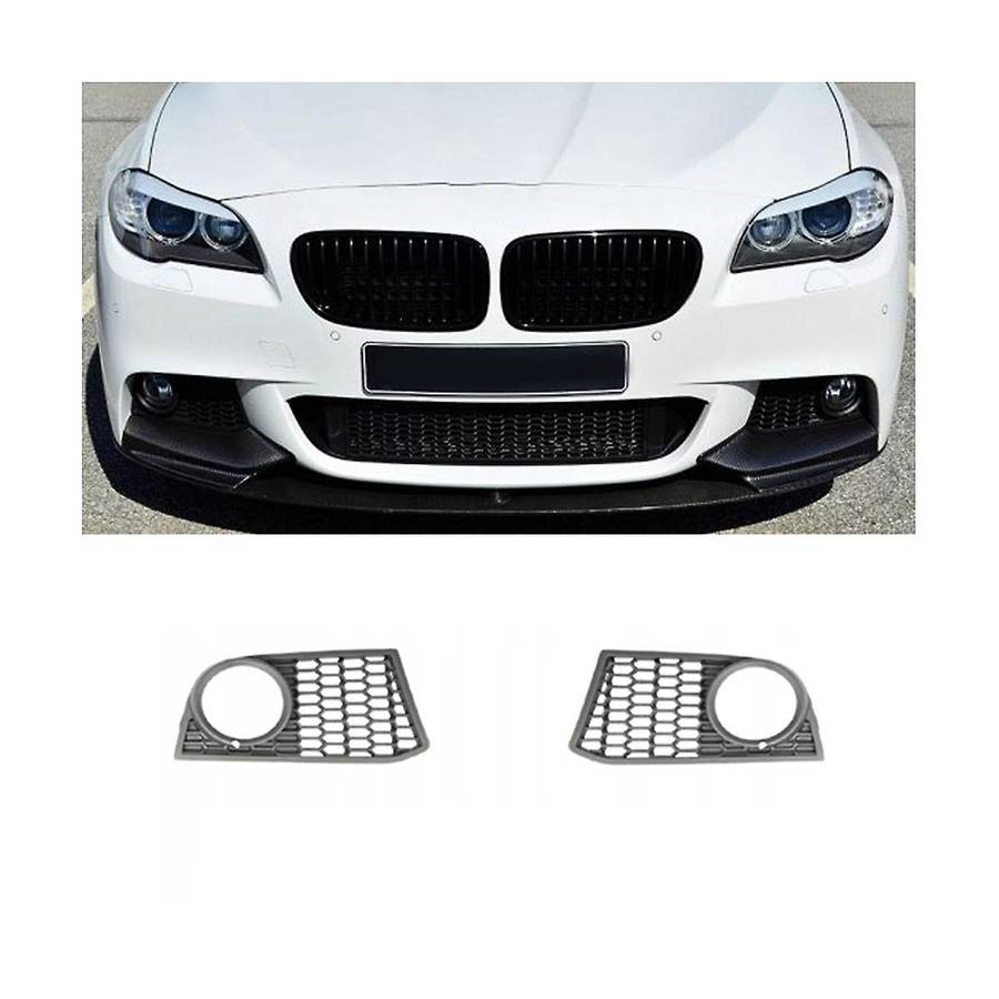 Car Left Right Bumper Fog Light Lamp Grill 51117906197 51117906198 for 5 Series F10 F11 2011-2016