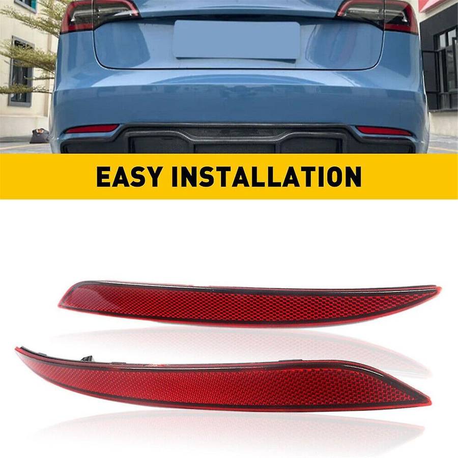 Car Left Tail Lamp Brake Light Cover Rear Bumper Reflector Cover 1077406-00-F for Model 3 2017-2022