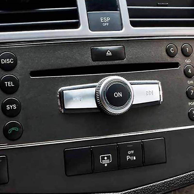 Car Multimedia Air Conditioner Volume Button Sticker Cover Trim for W204 C E Class 2012-2015 Accesso