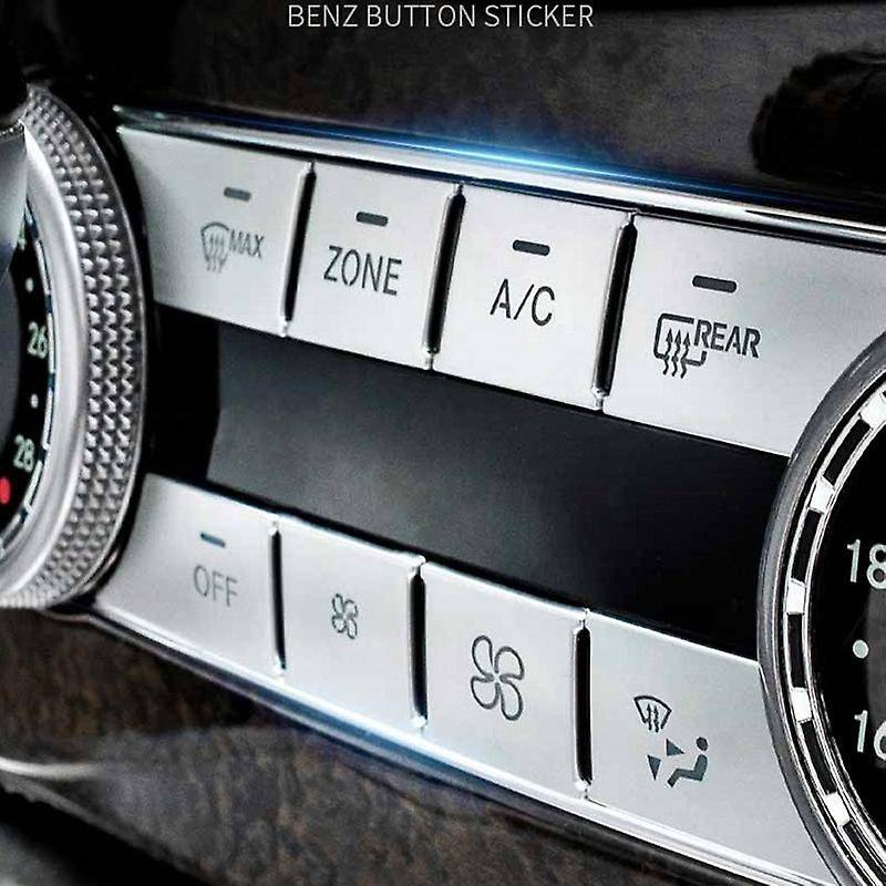 Car Multimedia Air Conditioner Volume Button Sticker Cover Trim for W204 C E Class 2012-2015 Accesso