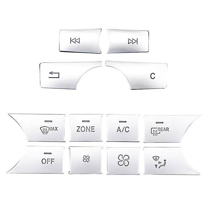 Car Multimedia Air Conditioner Volume Button Sticker Cover Trim for W204 C E Class 2012-2015 Accesso