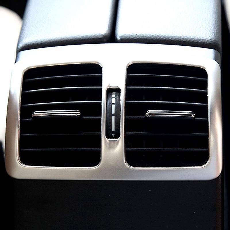 Car Rear Air Conditioning Vent Decorative Frame Air Outlet Trim Strip Stickers for C Class W204 2009