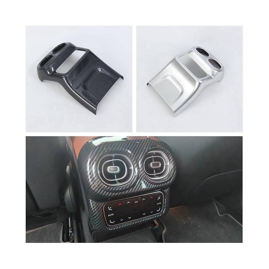 Car Rear Anti-kick Panel Air Conditioner Outlet Vent Cover Trim for Glc Class X254 2023(silver)
