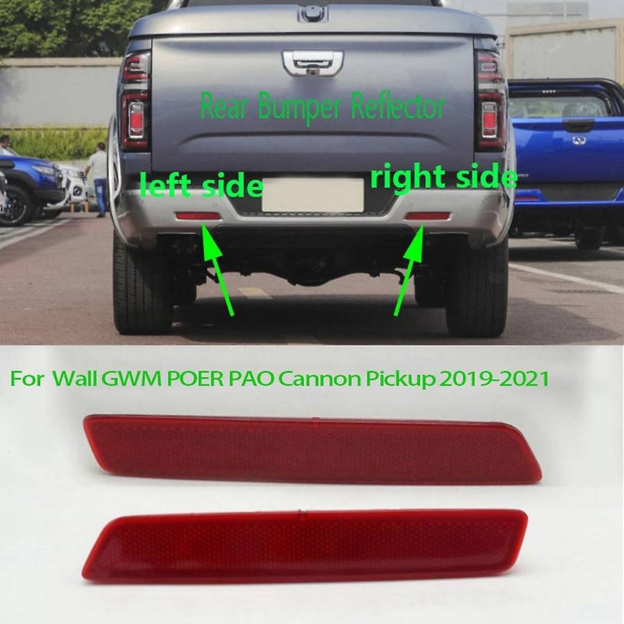 Car Rear Bumper Reflector Light Marker Lamp for Cannon Pickup 2019-2021