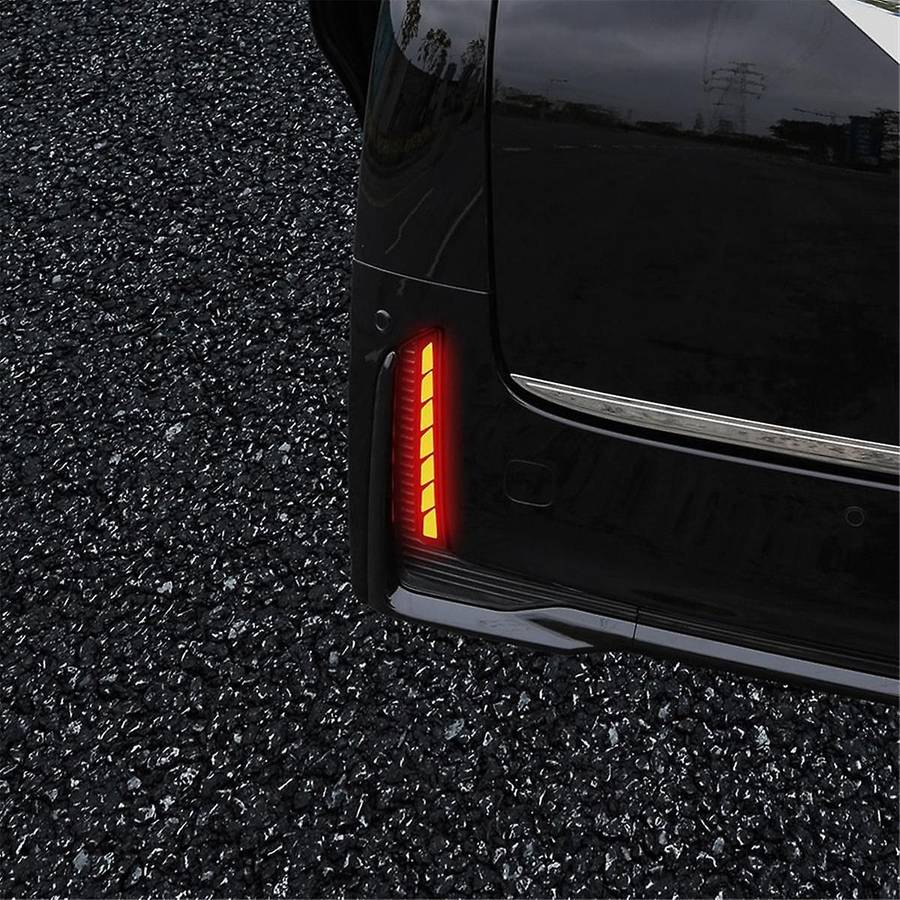 Car Rear Bumper Reflector Rear Brake Lamp for Vellfire 40 Series 2023+ Running Water Turn Signal Lig