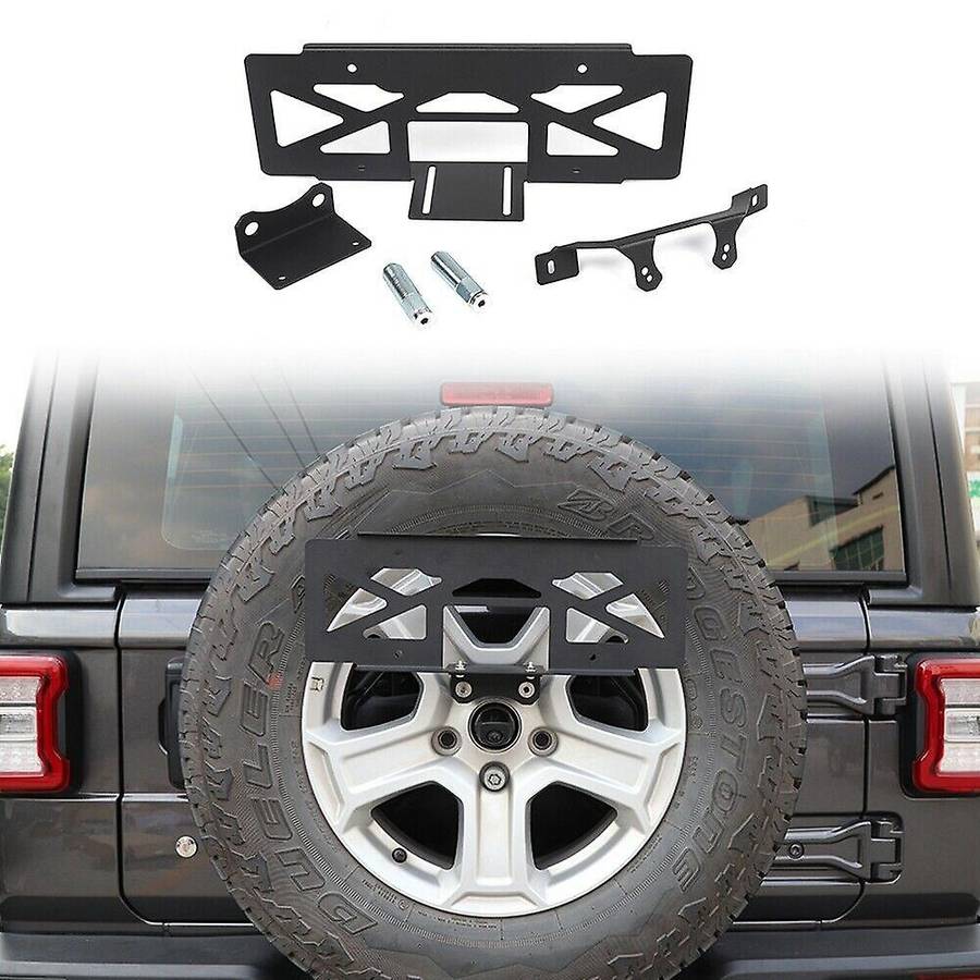 Car Rear Spare Tire License Plate Bracket Holder Fit for JL 2018-2020