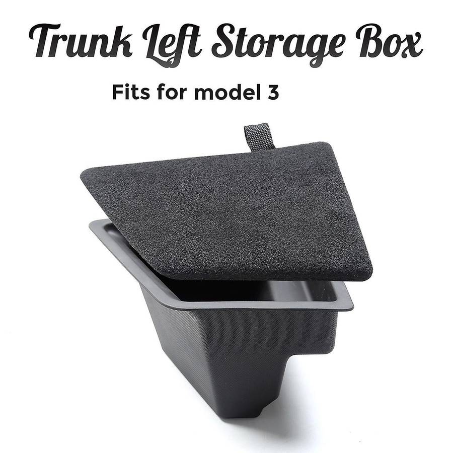 Car Rear Trunk Left Side Storage Box Flocking Organizer Containers Car Interior for 2021
