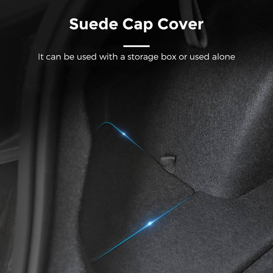 Car Rear Trunk Left Side Storage Box Flocking Organizer Containers Car Interior for 2021