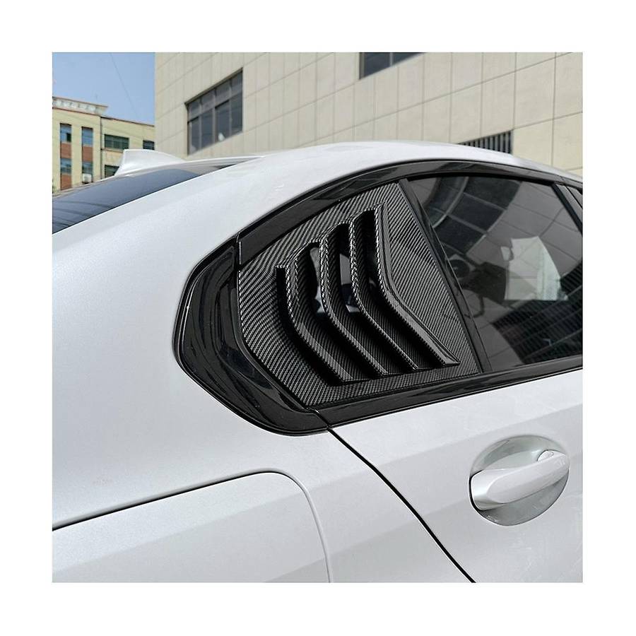 Car Rear Window Louvers Triangle Shutter Sticker Trim Accessories for 3 Series G28 G20(black)