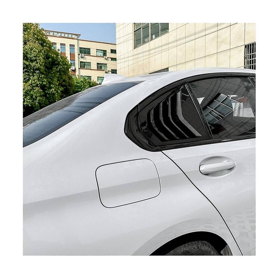 Car Rear Window Louvers Triangle Shutter Sticker Trim Accessories for 3 Series G28 G20(black)