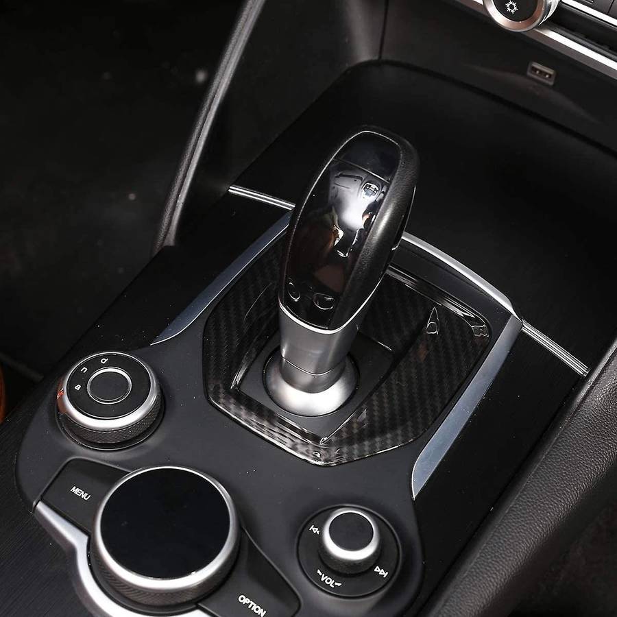 Car Replacement Part for Stelvio 2017-2019 Center Console Gear Shift Panel Cover Trim Accessories