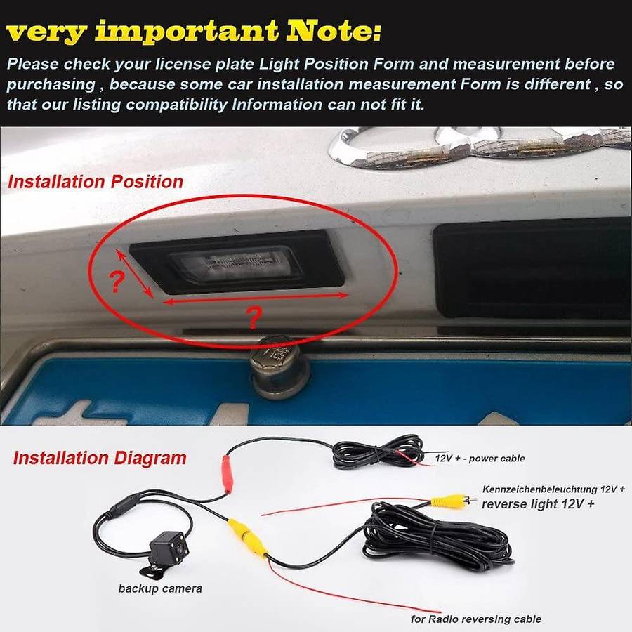 Car Reverse Rear View Backup Parking Camera for Ford Mondeo/fiesta/focus Hatchback/s-max/kuga/evere