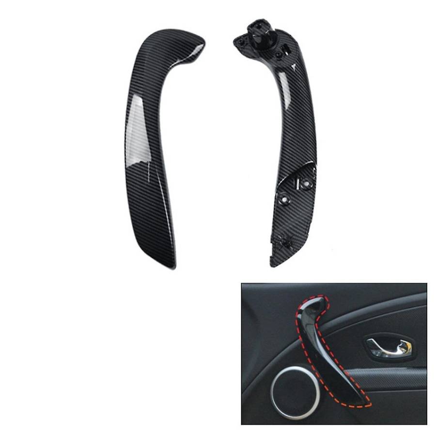 Car Right Front Inner Door Handle Assembly 809540001R 809600007R for 3 2008-2016 Carbon Fiber Patter