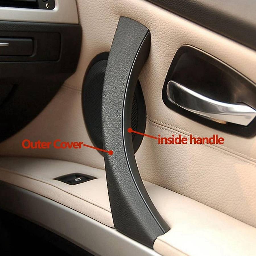 Car Right Interior Door Pull Handle with Cover Replacement for  3 Series E90 E91 E92 2004-2012 Blac