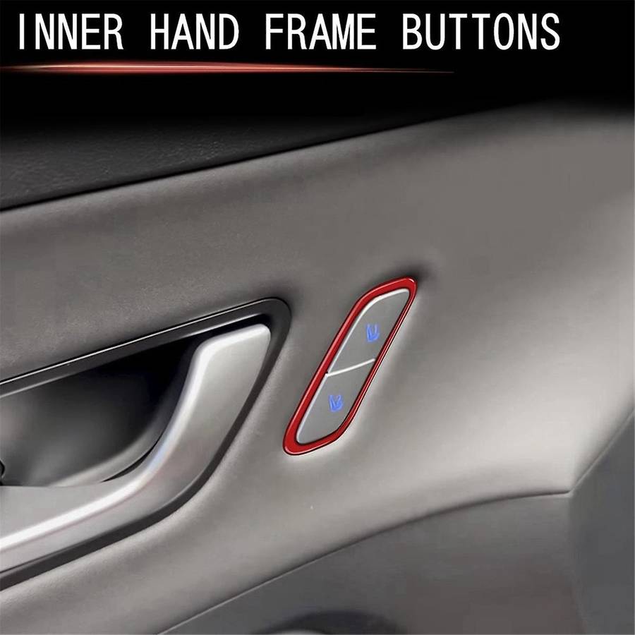 Car Seat Memory Adjustment Button Trim Frame for 2024 Car Interior Accessories Red