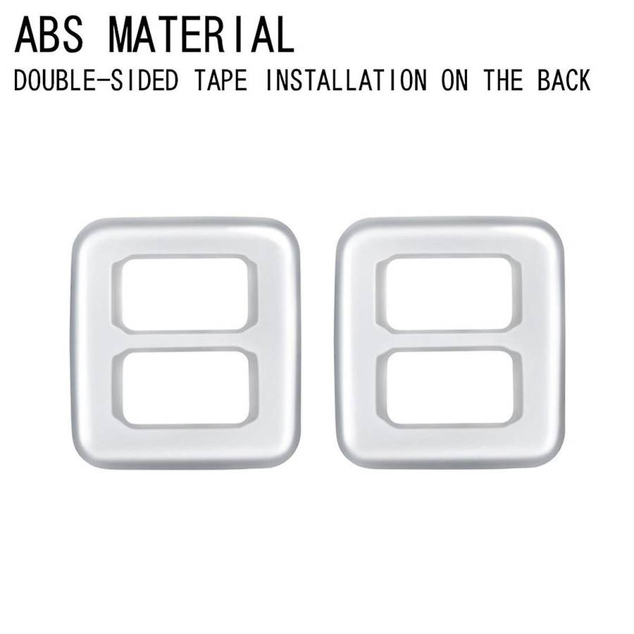 Car Silver Middle Row Seat Outer Side Button Trim Frame Interior Accessories for Alphard 40 Series 2
